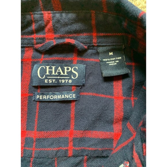 Chaps Cotton Flannel Button Down mens Shirt Size M - Picture 5 of 7